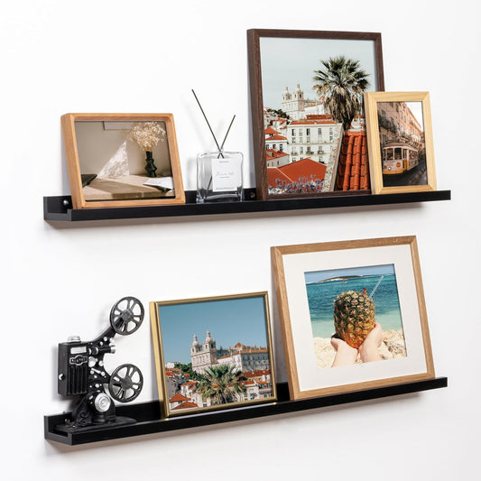 ShelfLoft 36" Wide x 3.5" Deep Picture Ledge Shelf Wall Storage Floating Shelves, 2 Pack