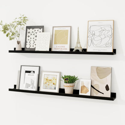 Shelfloft 3.5 Inch Deep Picture Ledge Shelf Solid Wood Wall Shelves