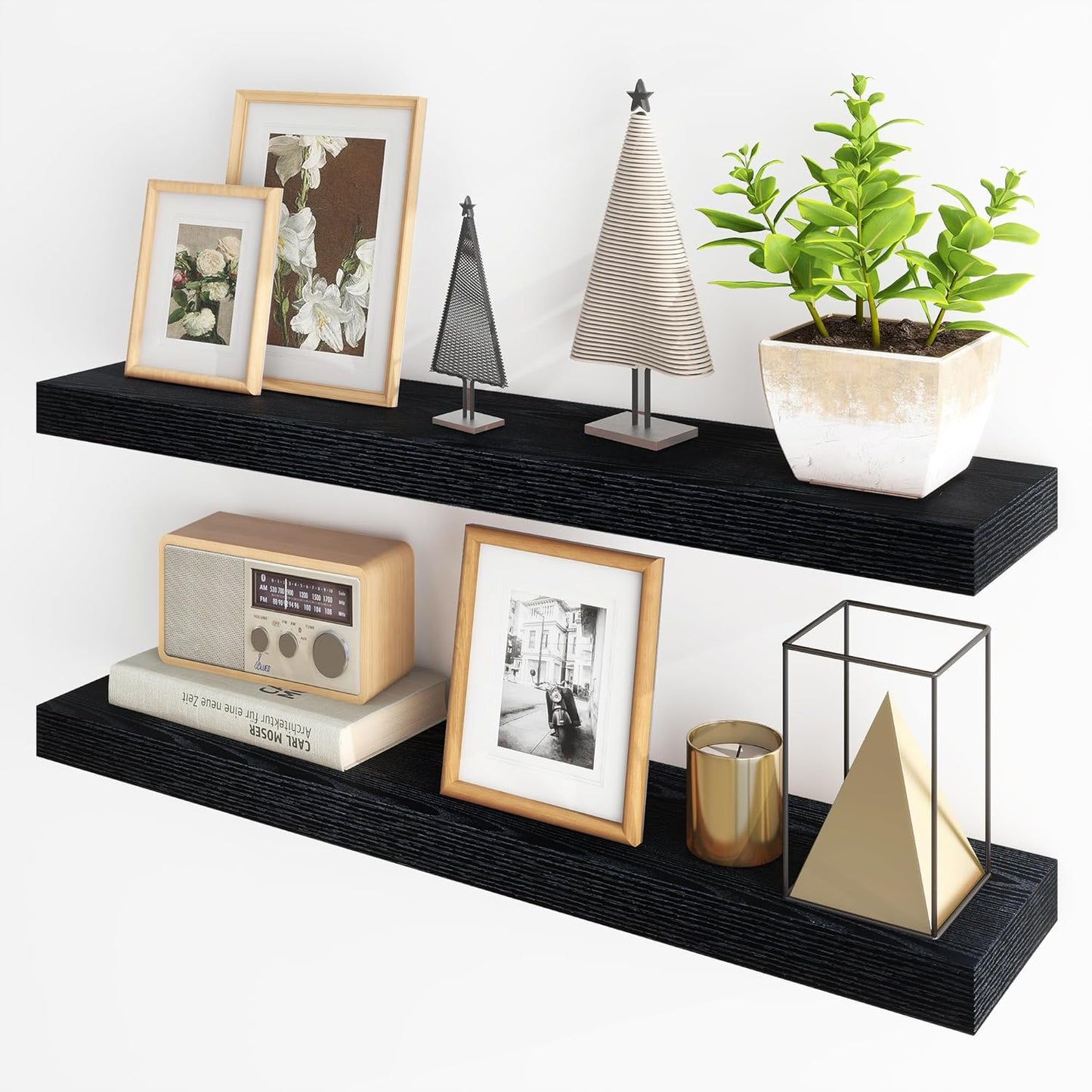 ShelfLoft 7 Inch Deep Fireplace Mantel Wall Mounted Farmhouse Floating Display Shelf