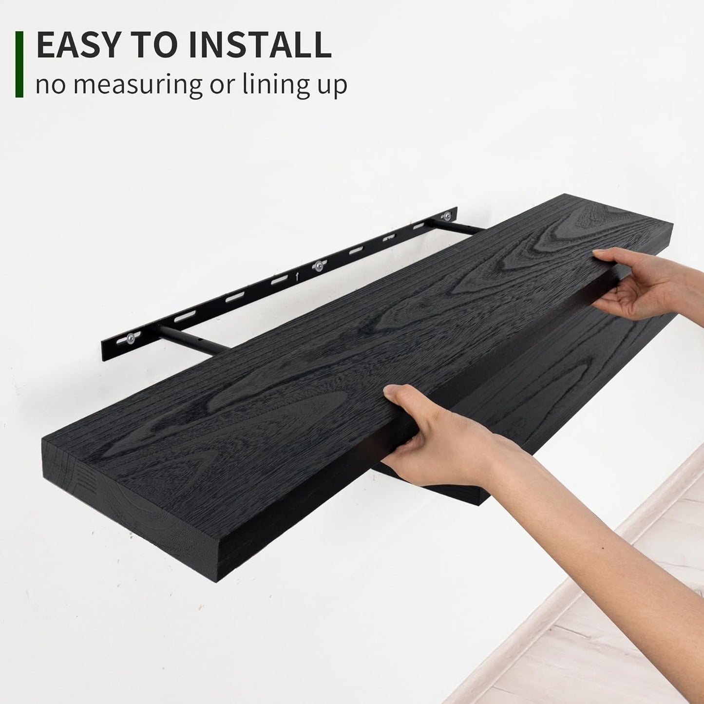 ShelfLoft 36" Wide x 6.8" Deep Natural Paulownia Wood Floating Shelves, 2 Pack