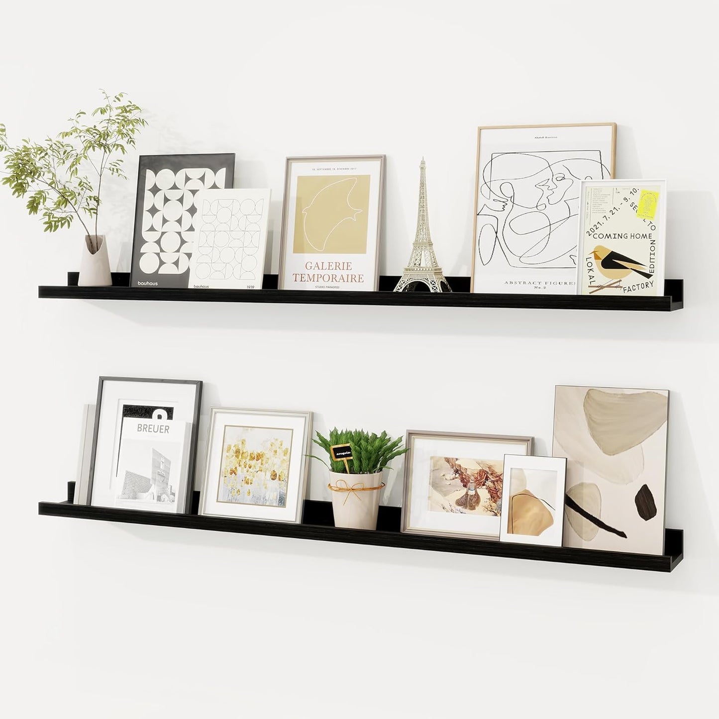 Shelfloft 3.5 Inch Deep Picture Ledge Shelf Solid Wood Wall Shelves