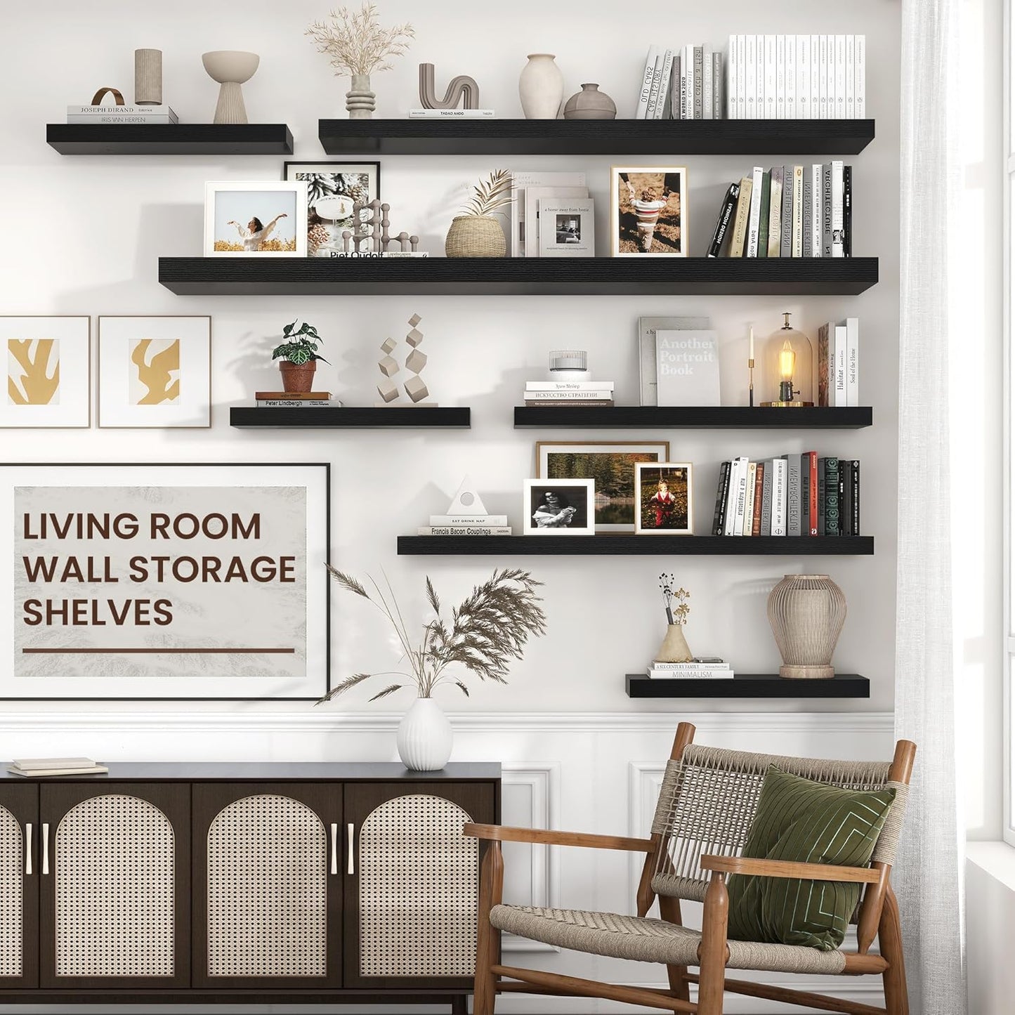 ShelfLoft 9 Inch Deep Floating Shelves for Wall Storage