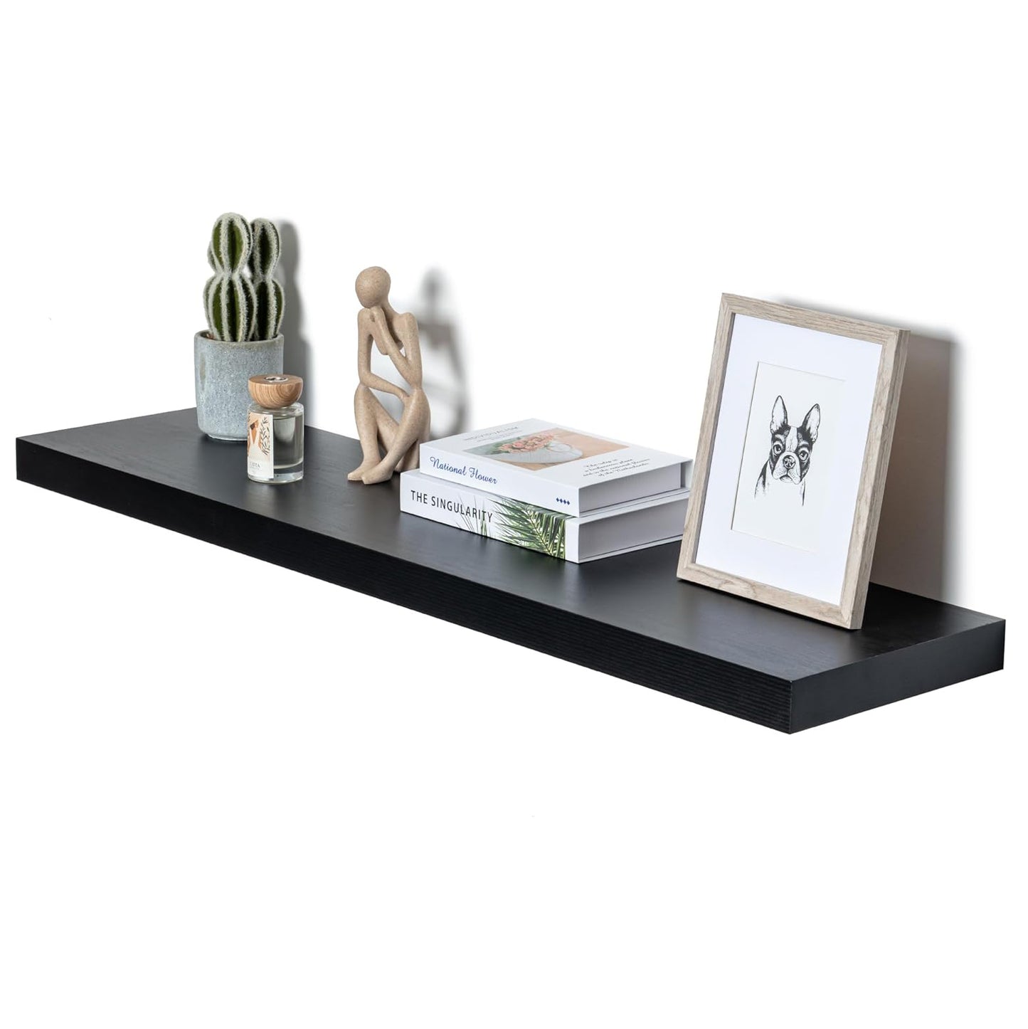 ShelfLoft 12 Inch Deep Rustic Wood Floating Shelves for Wall Decor & Storage