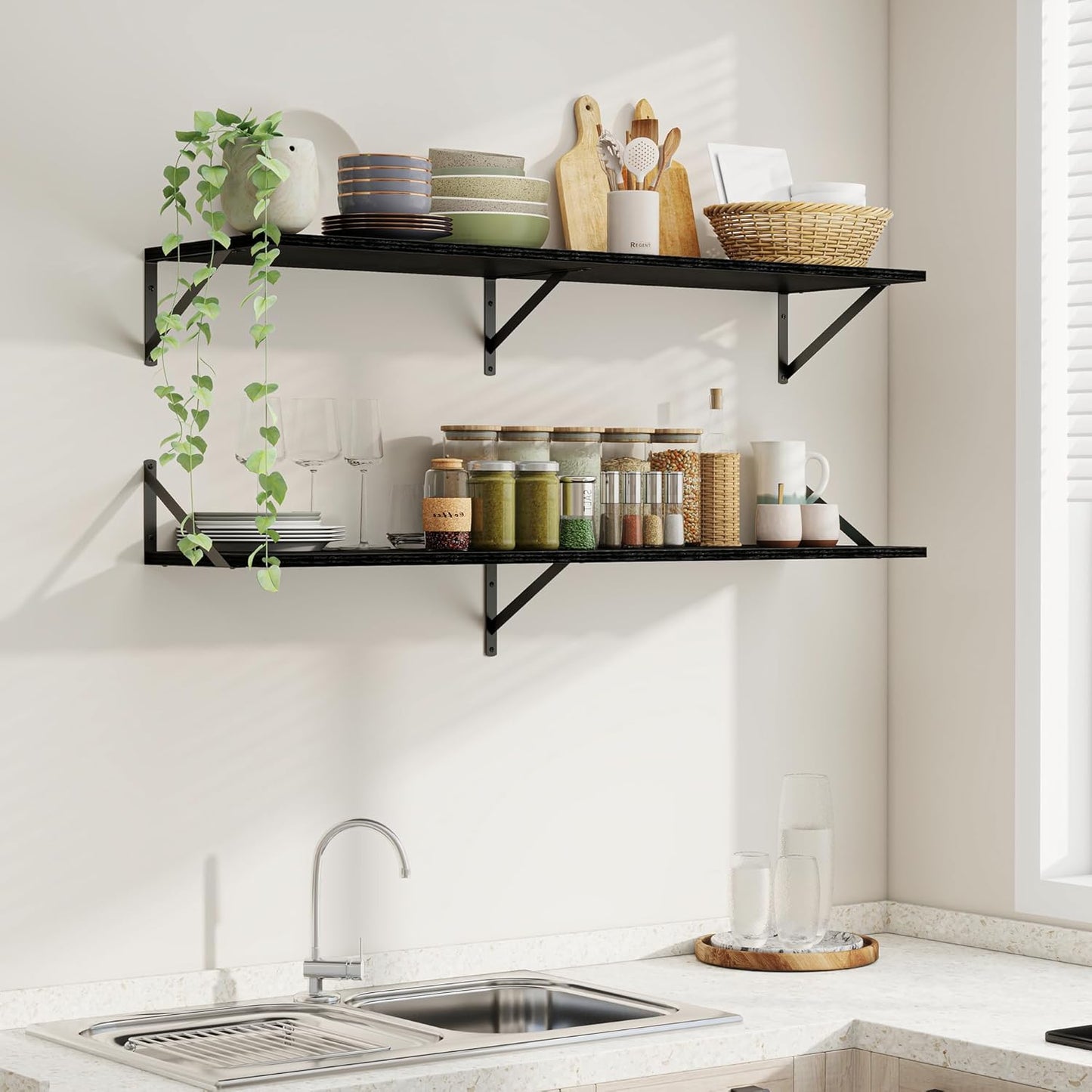 ShelfLoft 8 Inch Deep Floating Shelves for Wall