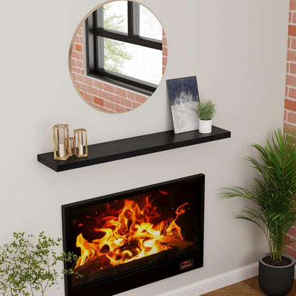 ShelfLoft 9.3"D x 1.5"H Black Floating Shelves for Wall Storage