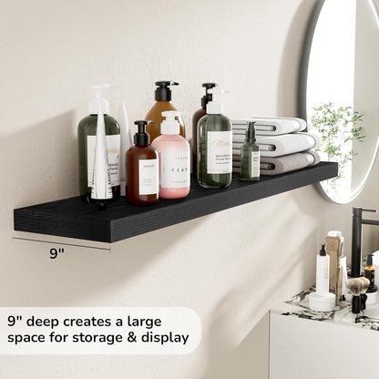 ShelfLoft 9 Inch Deep Wall Storage Floating Shelves