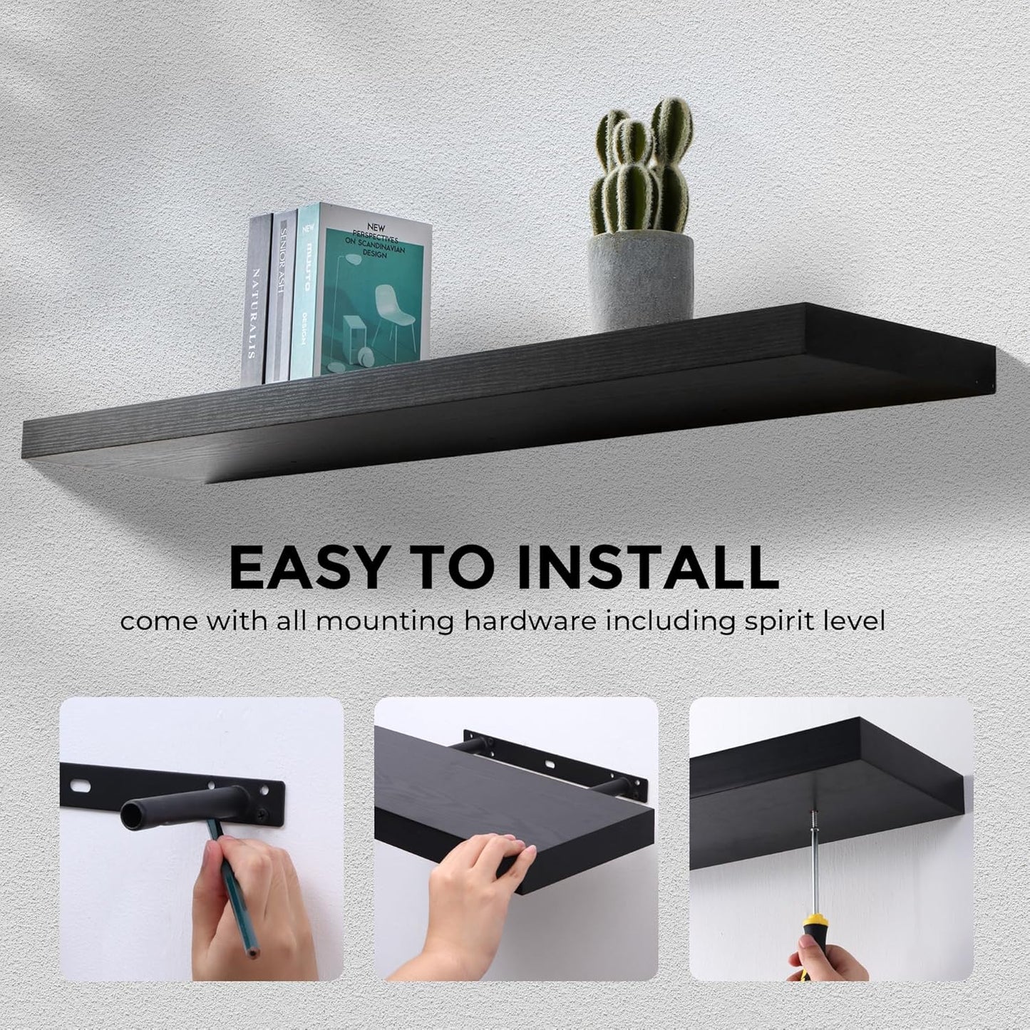 ShelfLoft 9 Inch Deep Wall Storage Floating Shelves