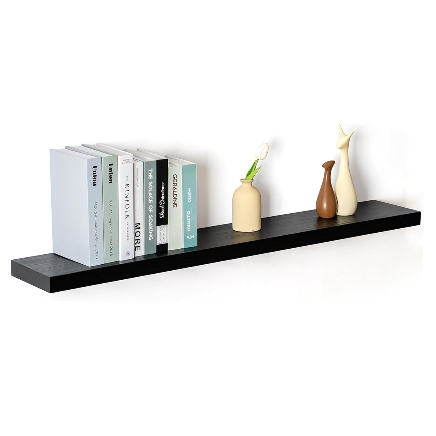 ShelfLoft 8 Inch Deep Solid Pine Wood Floating Shelves