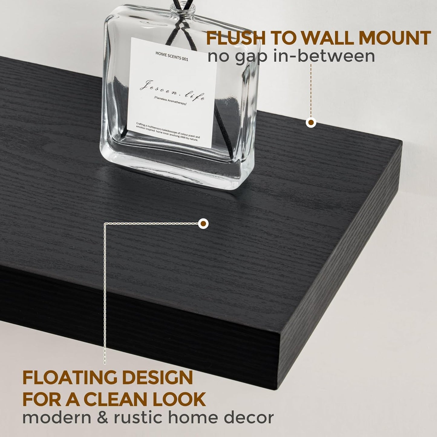 ShelfLoft 55" Wide x 9.3" Deep Floating Shelves for Wall Storage,1 Pack