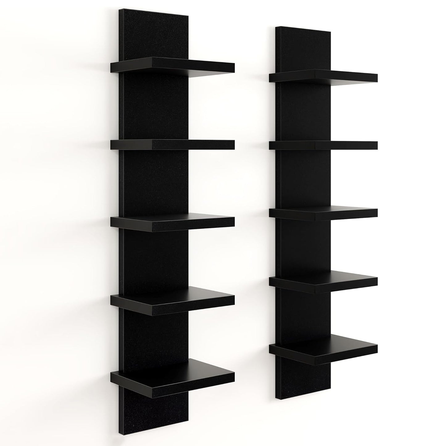 ShelfLoft 5 Tier 5.5" Deep Floating Storage Wall Shelf Unit