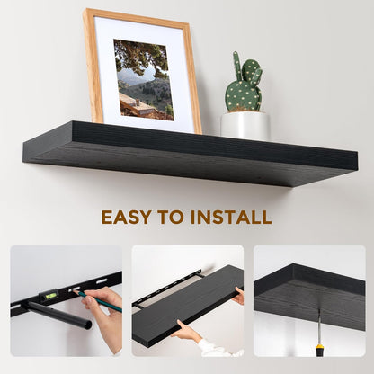 ShelfLoft 9.3 Inch Deep Floating Shelves for Wall Display&Storage