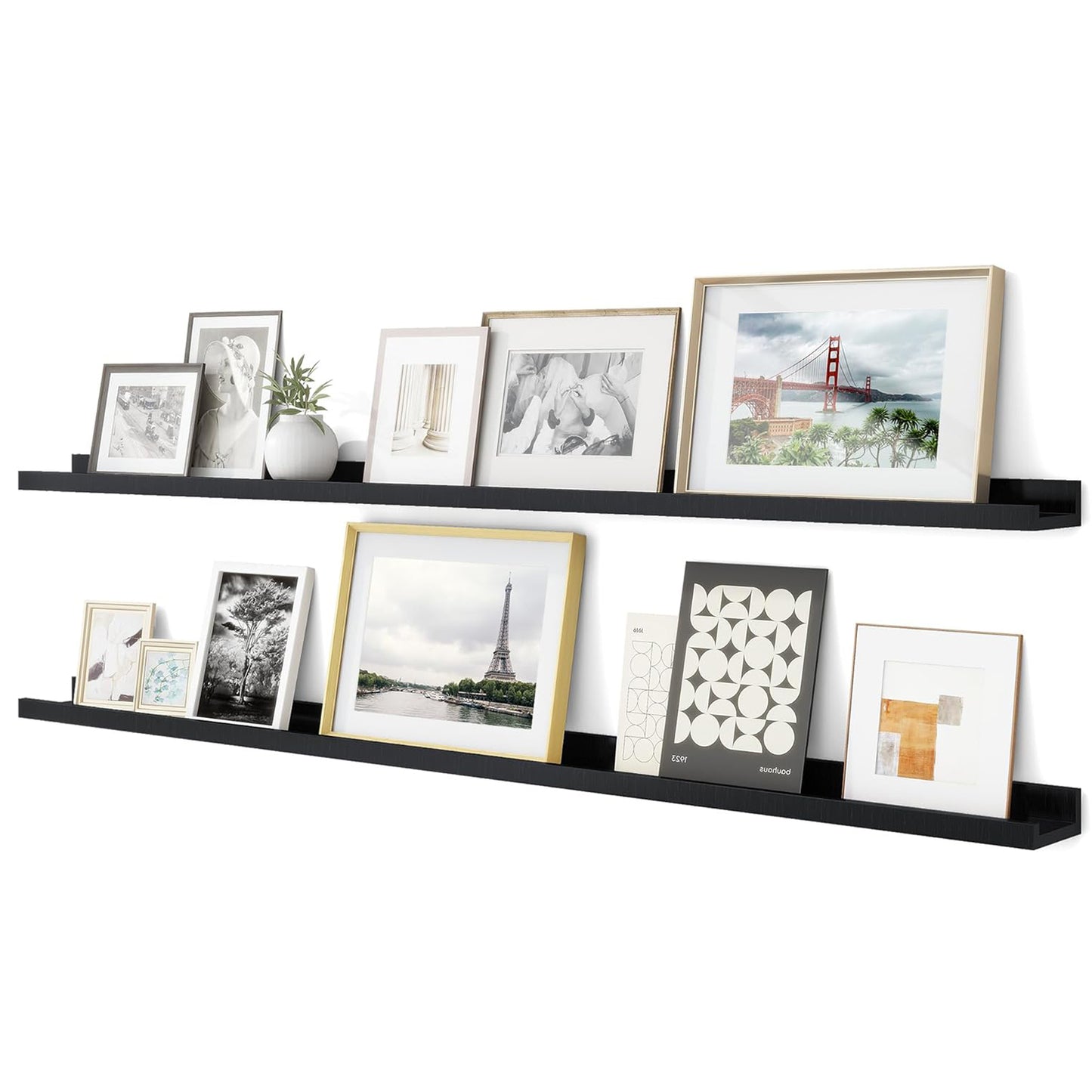 ShelfLoft 4.7 Inch Deep Picture Ledge Shelf Floating Shelves,Set of 4