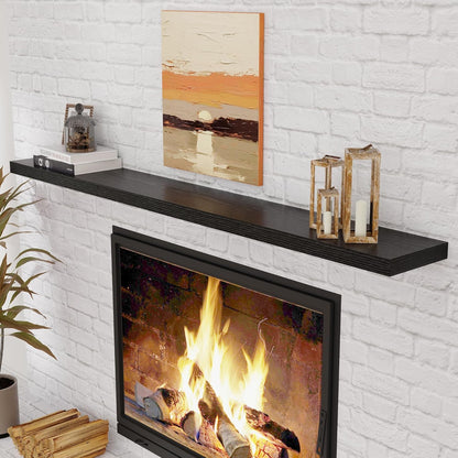 ShelfLoft 9.3"D x 1.5"H Black Floating Shelves for Wall Storage