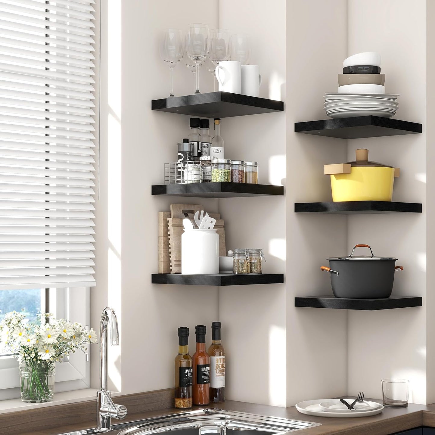 ShelfLoft 9 Inch Deep Floating Shelves for Wall Storage