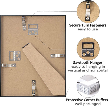 ShelfLoft 16 Sizes Metal Picture Frame Aluminum Photo Frames