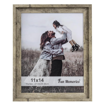 ShelfLoft Rustic Picture Frame Wood Poster Frame with HD Plexiglass Set