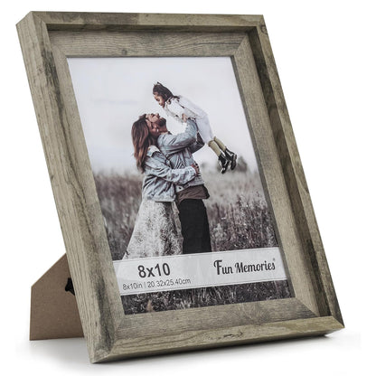 ShelfLoft Rustic Picture Frame Wood Poster Frame with HD Plexiglass Set