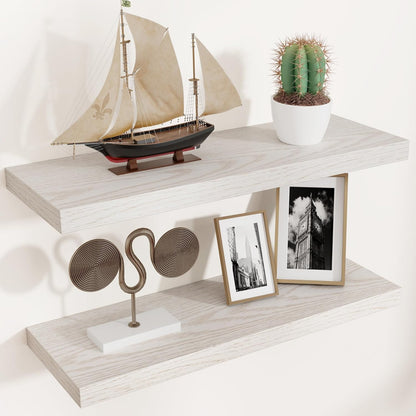 ShelfLoft 9.3"D x 1.5"H Birch Floating Shelves for Wall Storage