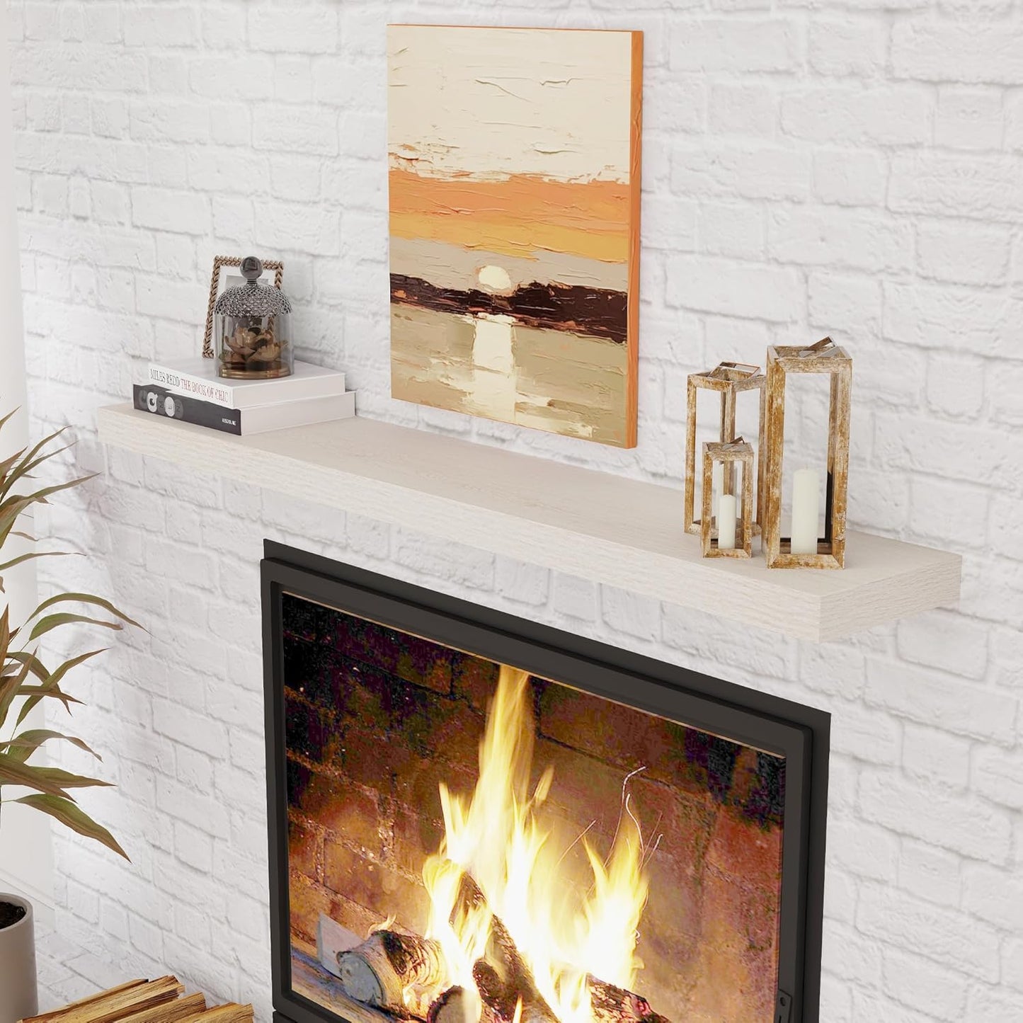 ShelfLoft 9.3"D x 1.5"H Birch Floating Shelves for Wall Storage