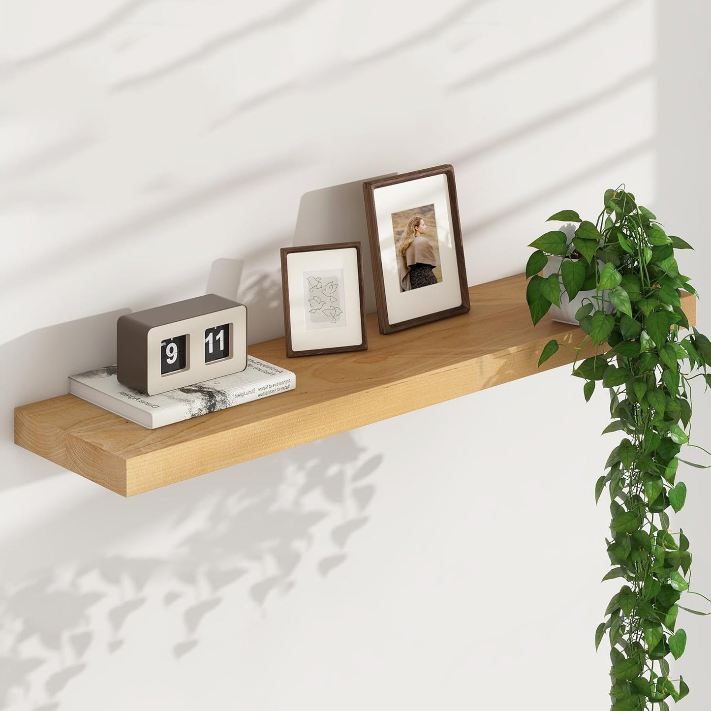 ShelfLoft 8 Inch Deep USA-Sourced Wood Floating Shelves for Wall