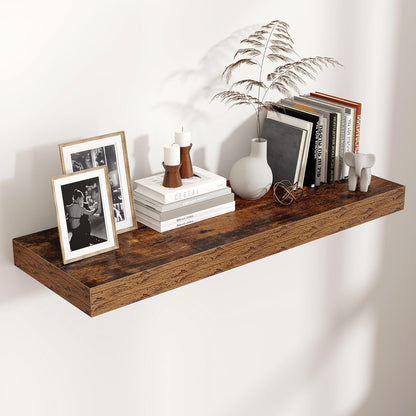 Shelfloft 12 Inch Deep Long Wood Floating Wall Shelves