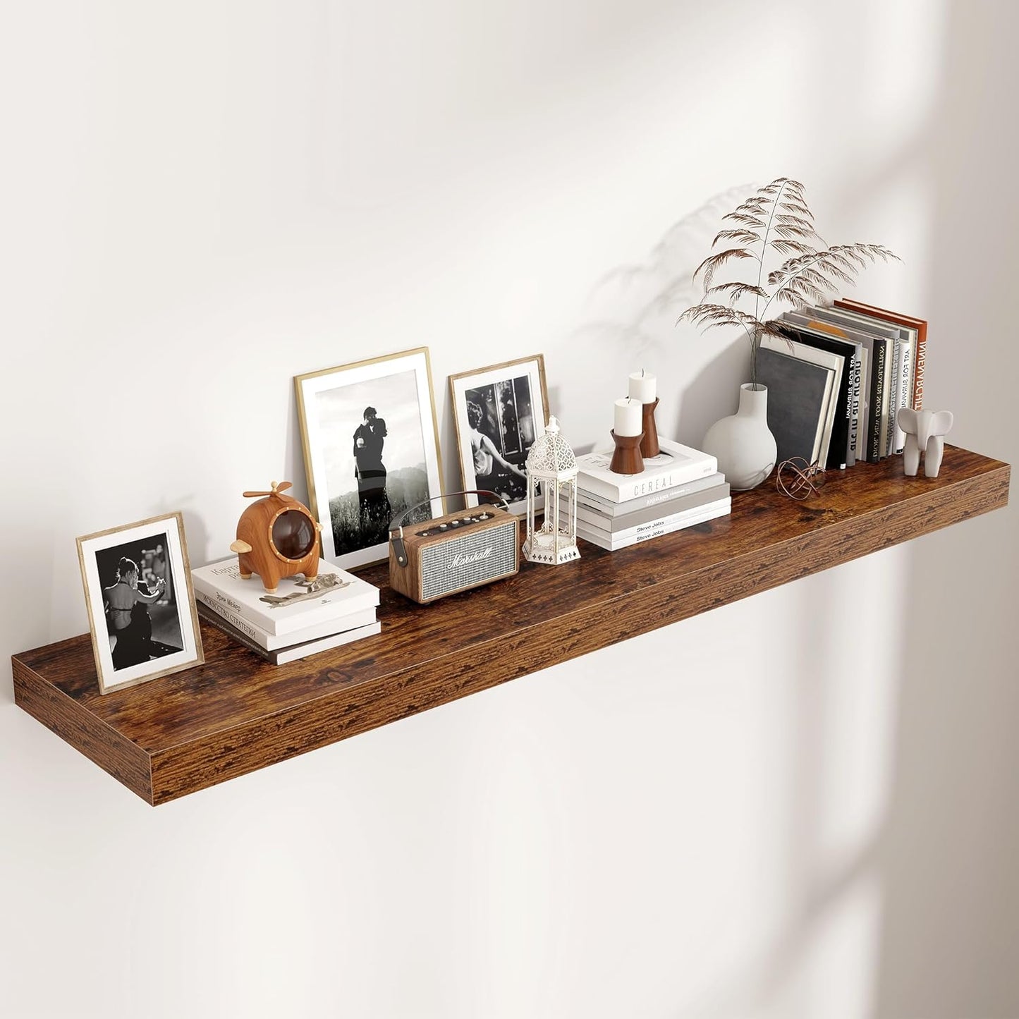 Shelfloft 12 Inch Deep Long Wood Floating Wall Shelves