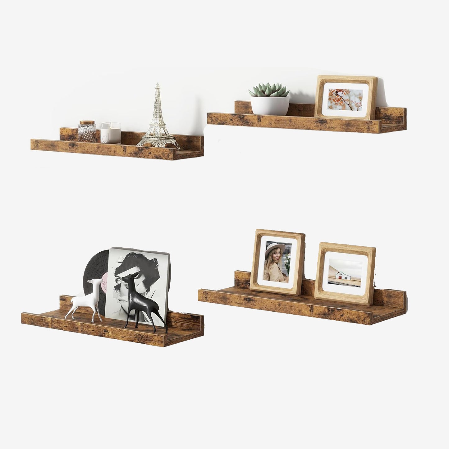 ShelfLoft 4.7 Inch Deep Picture Ledge Shelf Wall Mounted Floating Shelves