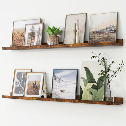 ShelfLoft 4.7 Inch Deep Picture Ledge Shelf Wall Mounted Floating Shelves