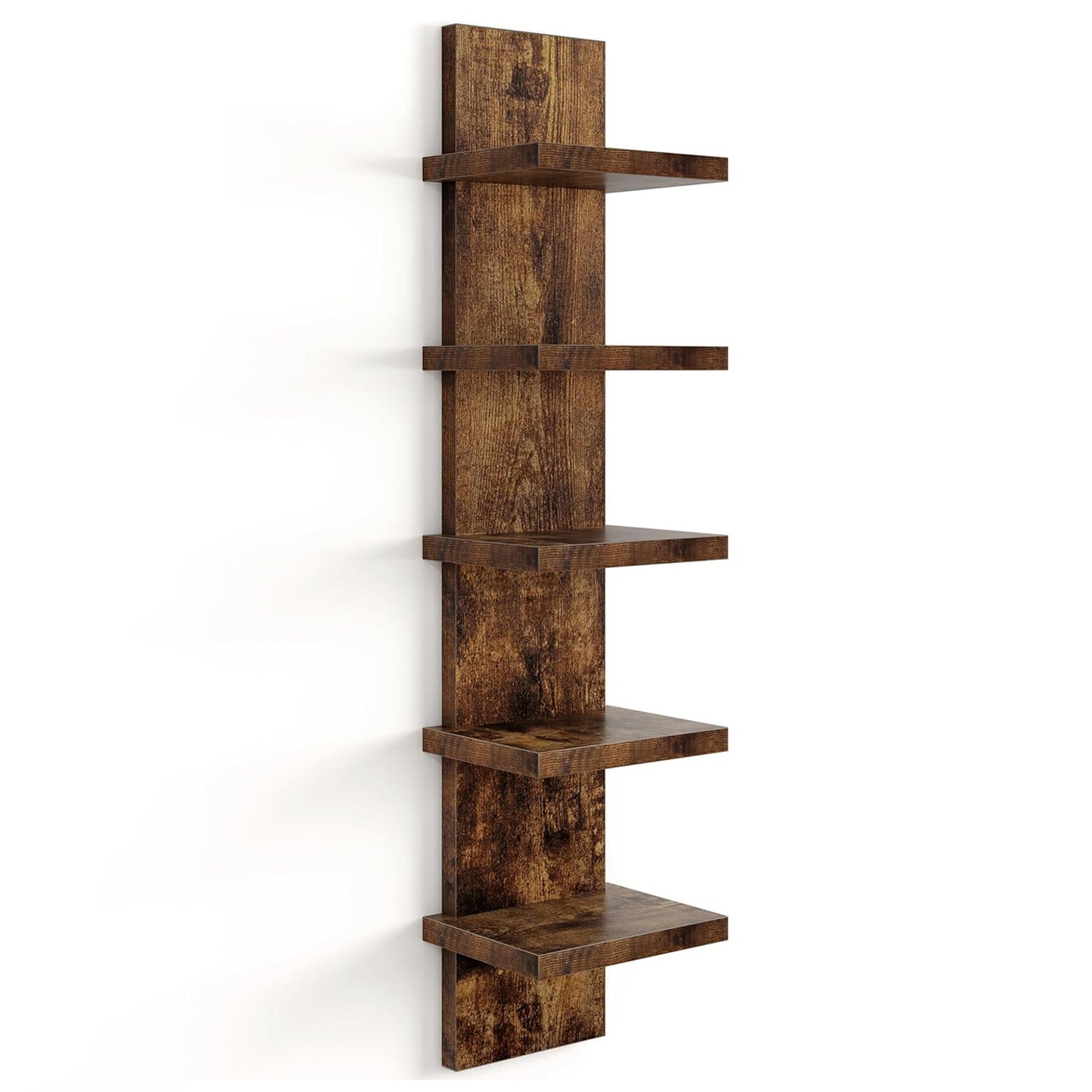 ShelfLoft 5 Tier 5.5" Deep Floating Storage Wall Shelf Unit