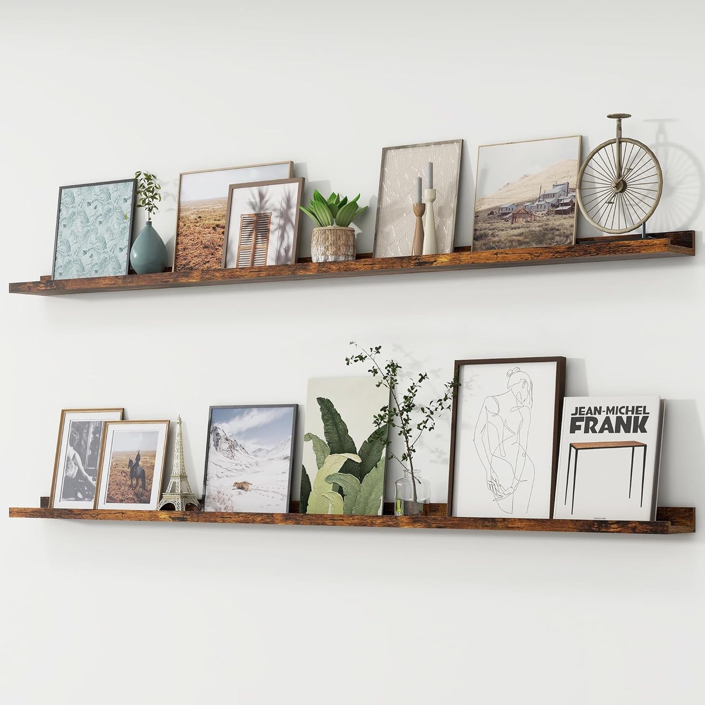 ShelfLoft 4.7 Inch Deep Picture Ledge Shelf Wall Mounted Floating Shelves