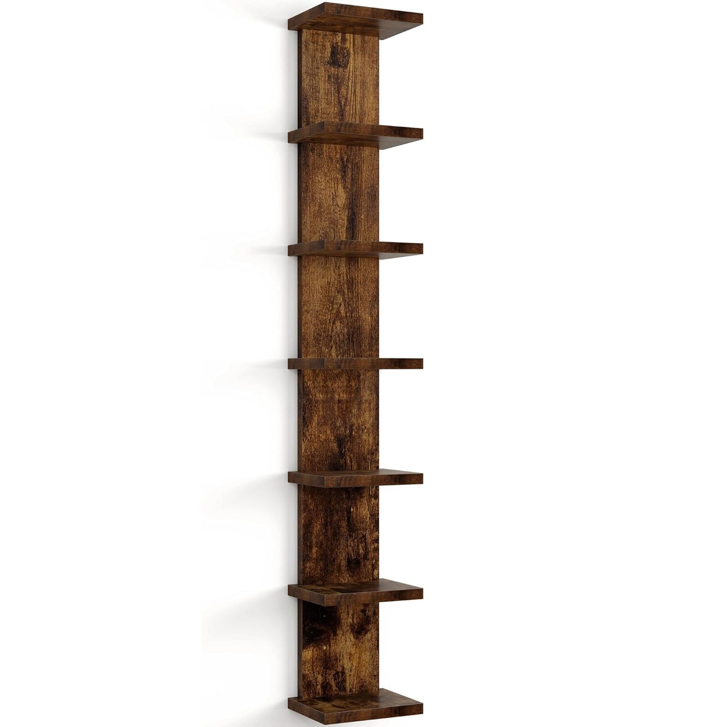 ShelfLoft 5 Tier 5.5" Deep Floating Storage Wall Shelf Unit