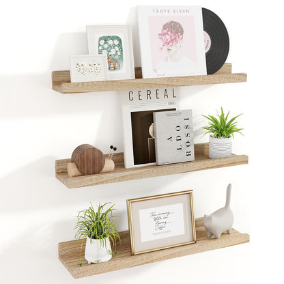 ShelfLoft 5.5"D x 1.9"H Carbonized Black 60lbs Picture Ledge Shelf Wood Floating Shelves