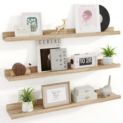 ShelfLoft 5.5"D x 1.9"H Carbonized Black 60lbs Picture Ledge Shelf Wood Floating Shelves