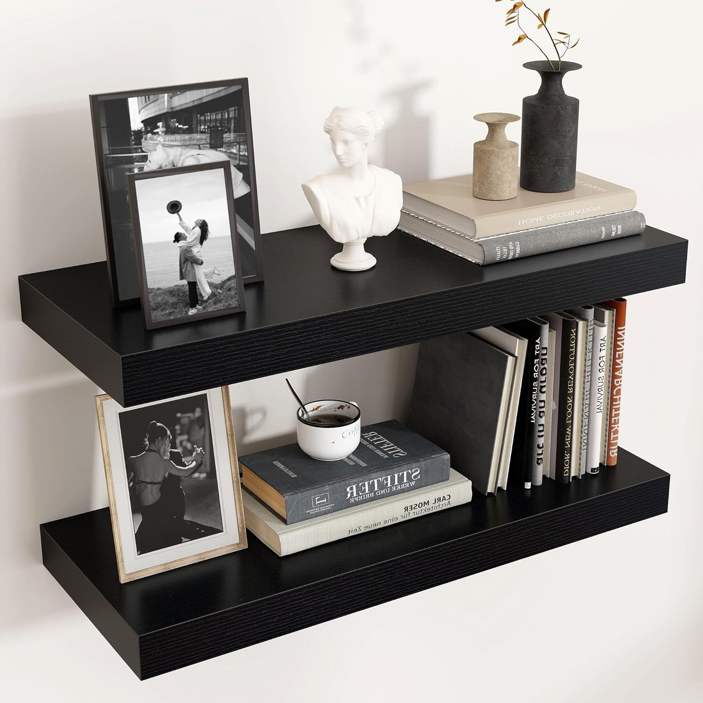 Shelfloft 9.3 Inch Deep Floating Shelves Large Wall Mounted Shelves with Invisible Brackets