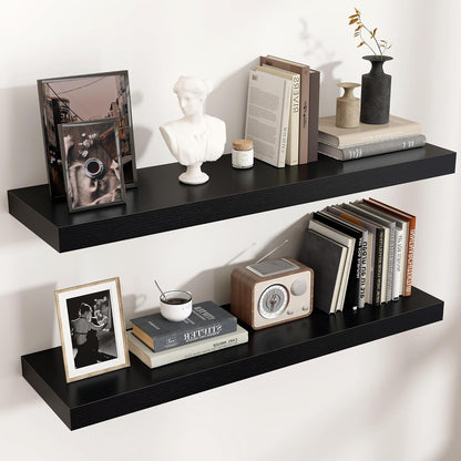 Shelfloft 9.3 Inch Deep Floating Shelves Large Wall Mounted Shelves with Invisible Brackets