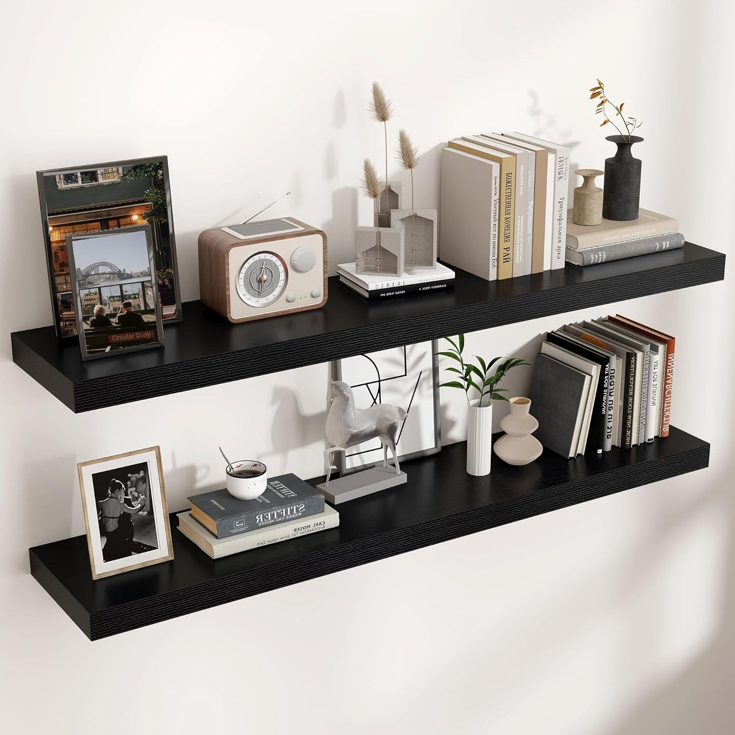 Shelfloft 9.3 Inch Deep Floating Shelves Large Wall Mounted Shelves with Invisible Brackets