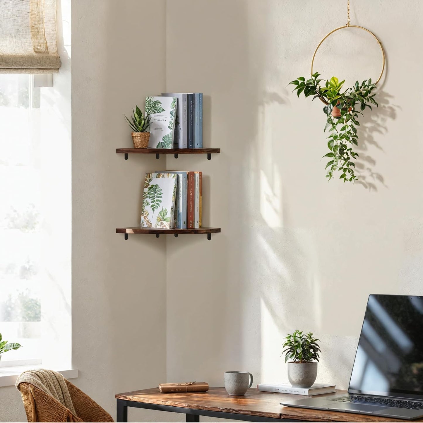 ShelfLoft Wall Mount Floating Corner Shelves