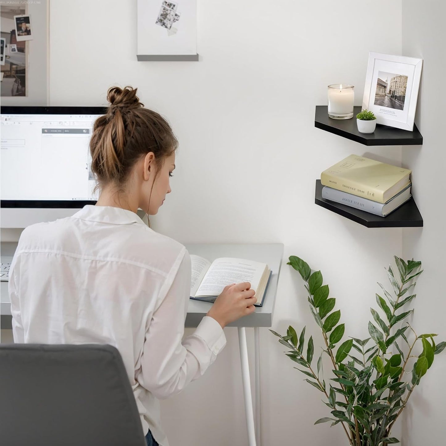 ShelfLoft Wall Mount Floating Corner Shelves