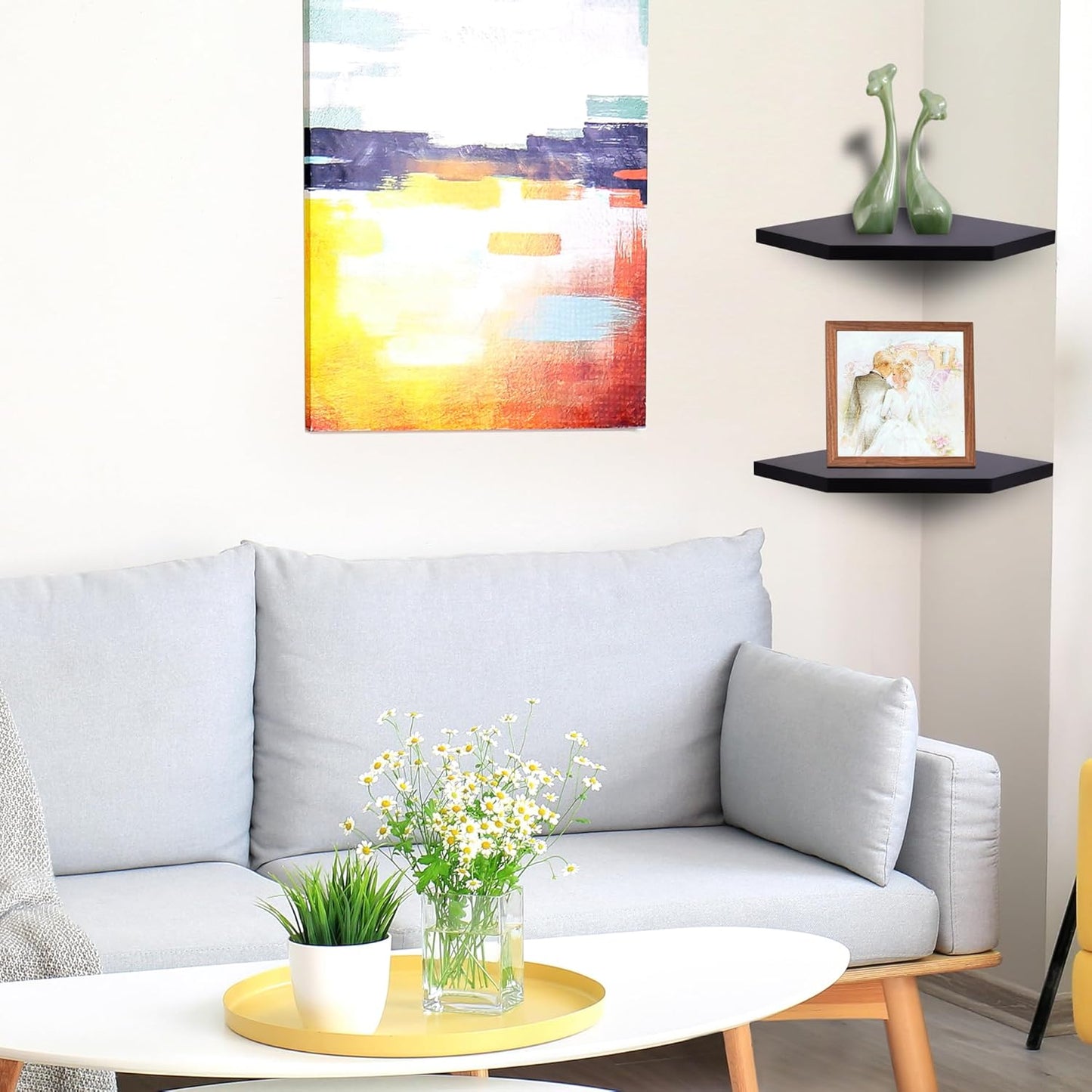 ShelfLoft Wall Mount Floating Corner Shelves