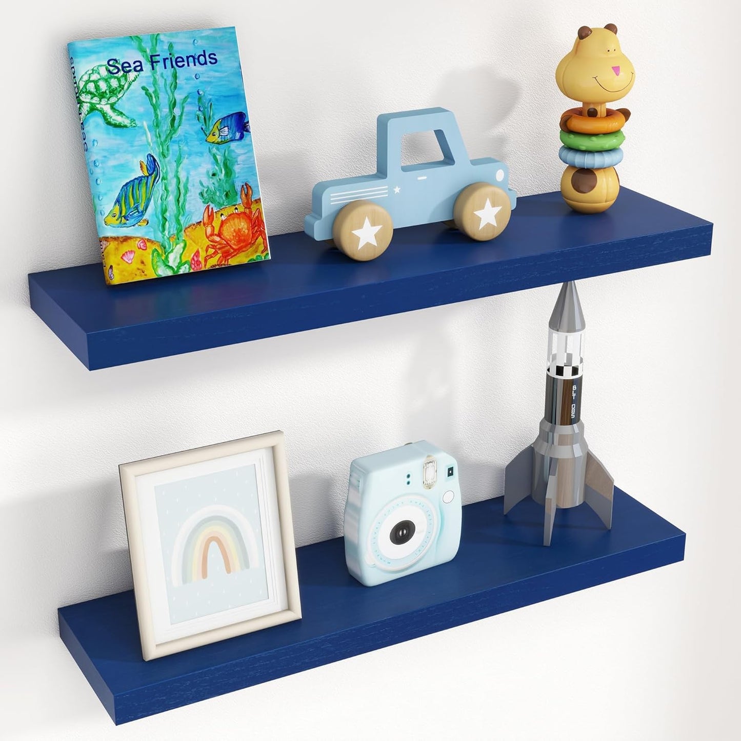 ShelfLoft 6.7 Inch Deep Paulownia Wood Wall Display Decor Floating Shelves