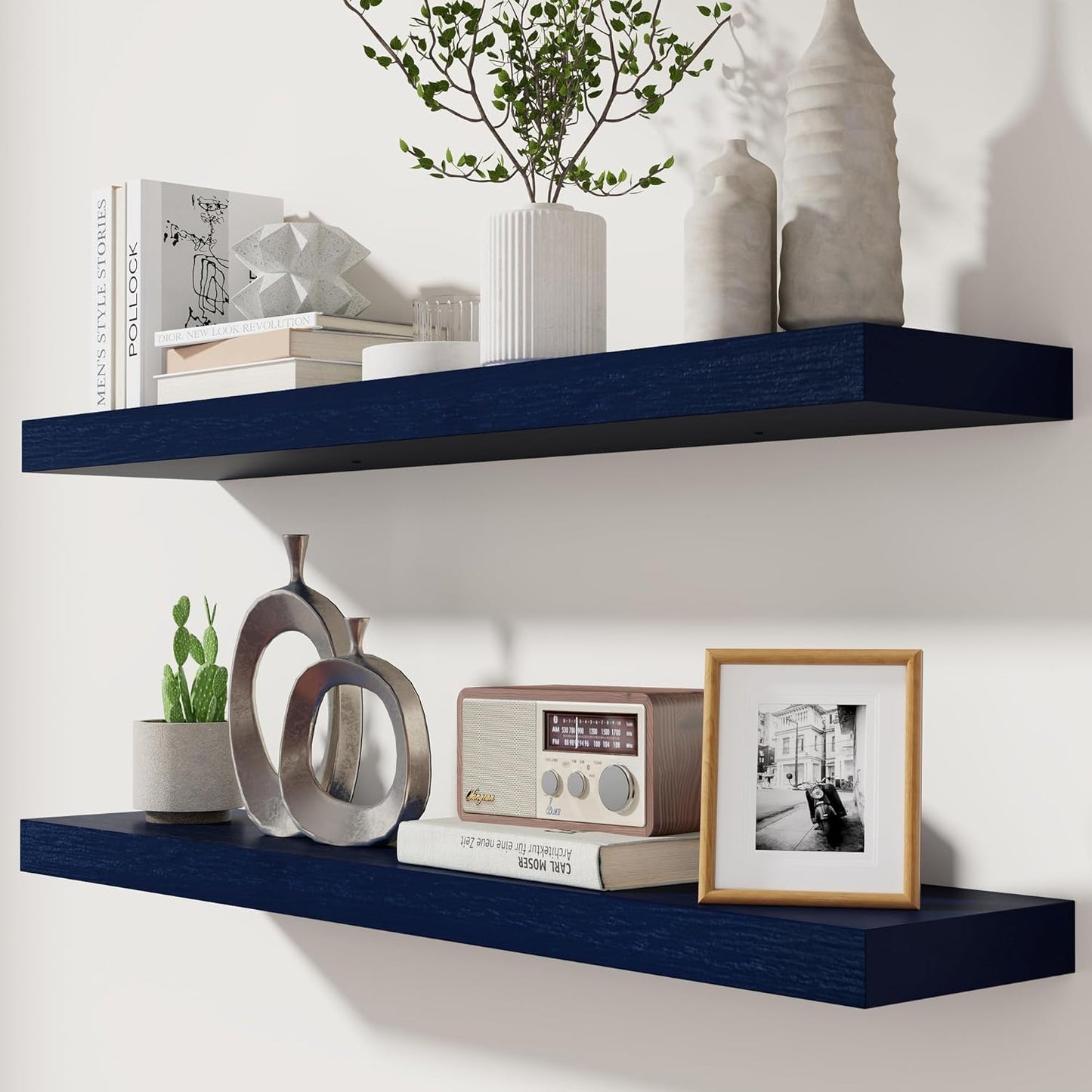 ShelfLoft 6.7 Inch Deep Paulownia Wood Wall Display Decor Floating Shelves