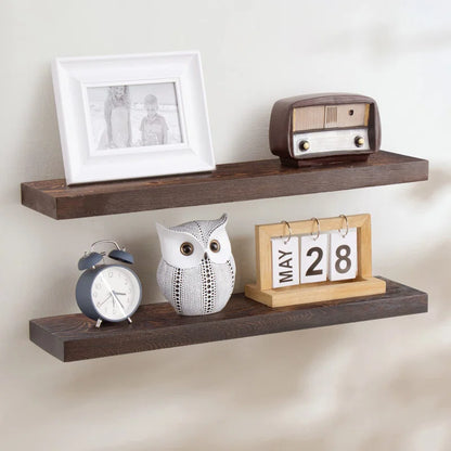 Shelfloft Zahriah 2 Piece Pine Floating Shelf