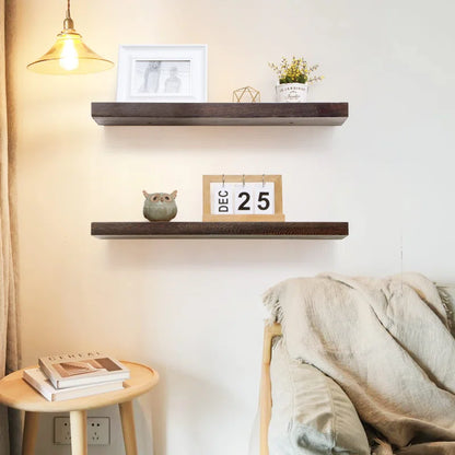 Shelfloft Zahriah 2 Piece Pine Floating Shelf