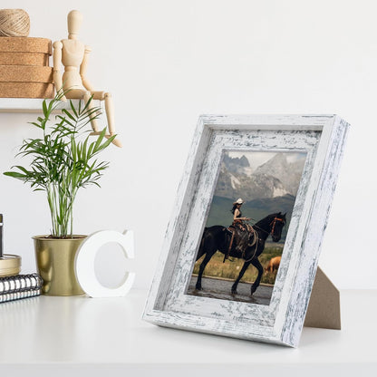 ShelfLoft Rustic Picture Frame Wood Poster Frame with HD Plexiglass Set