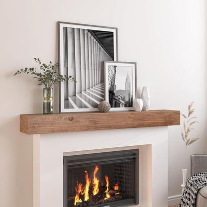 Shelfloft 60 Inch Long Faux Wood Fireplace Mantel Floating Shelf