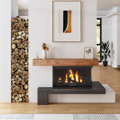 Shelfloft 60 Inch Long Faux Wood Fireplace Mantel Floating Shelf