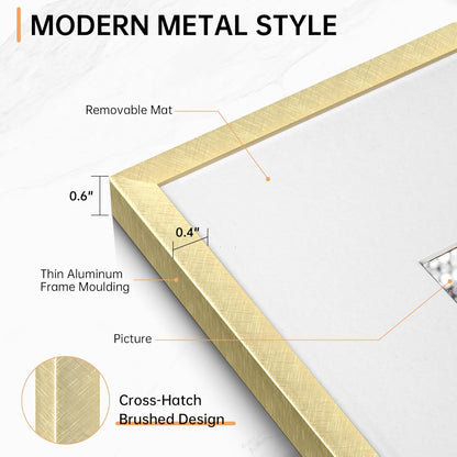 c 9 Sizes Thin Aluminum Metal Picture Frame with High Definition Plexiglass