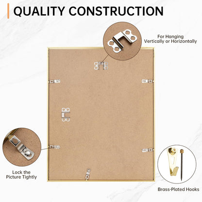 c 9 Sizes Thin Aluminum Metal Picture Frame with High Definition Plexiglass