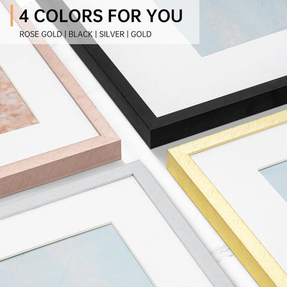 c 9 Sizes Thin Aluminum Metal Picture Frame with High Definition Plexiglass