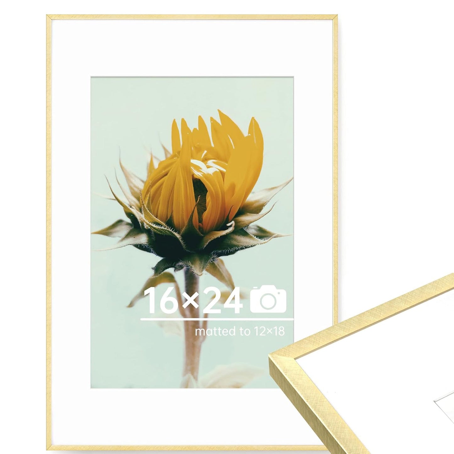 c 9 Sizes Thin Aluminum Metal Picture Frame with High Definition Plexiglass